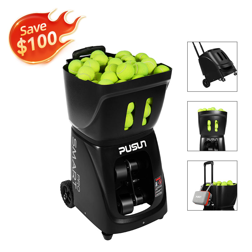 PUSUN Smart Pro Tennis Ball Machine With AI Smart Drills & Long Battery Life