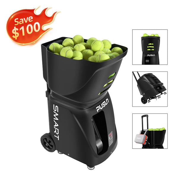 PUSUN Smart Tennis Ball Machine With AI Smart Drills & Triple Control