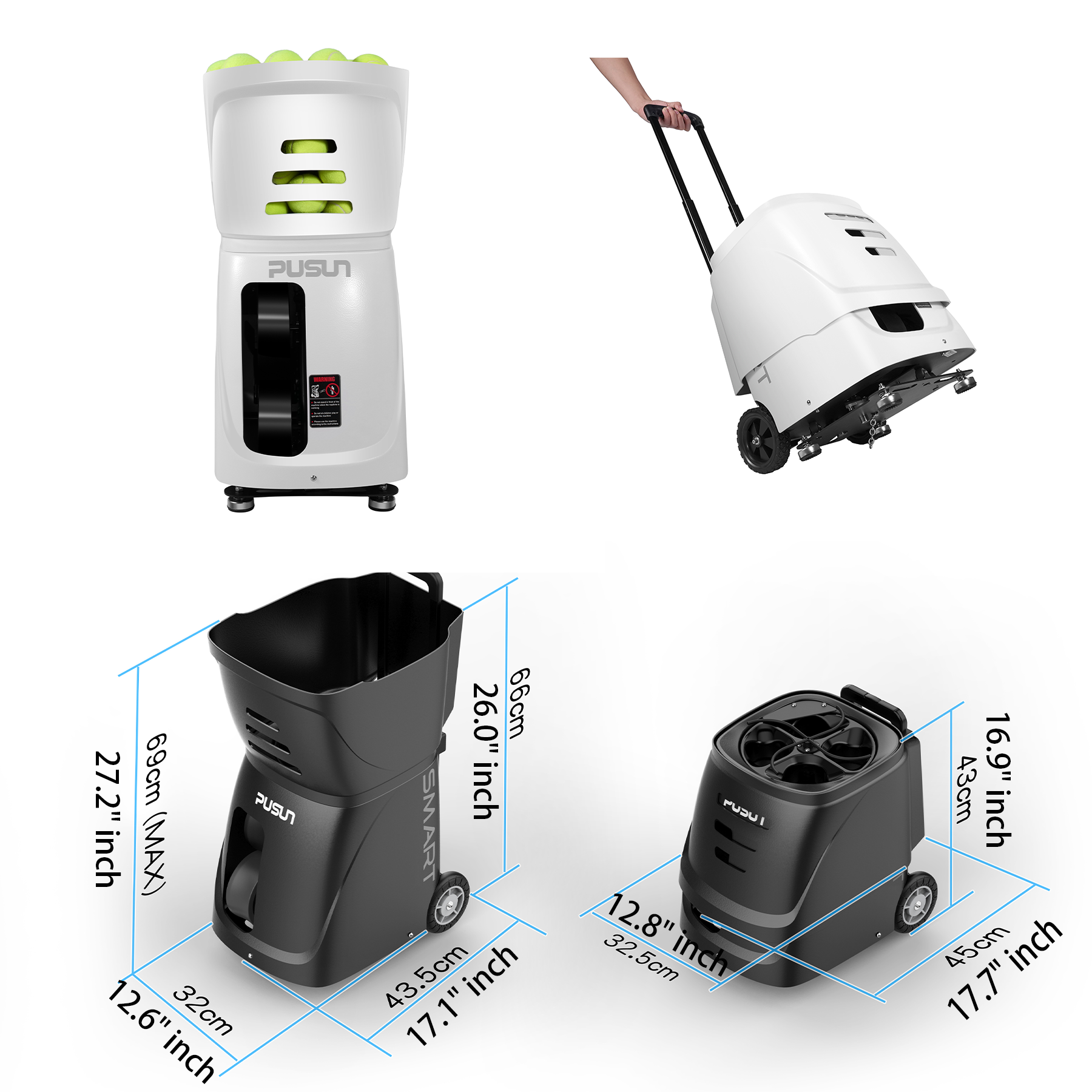 PUSUN PT-Smart: Best-Selling AI Tennis & Padel Ball Machine with App Control