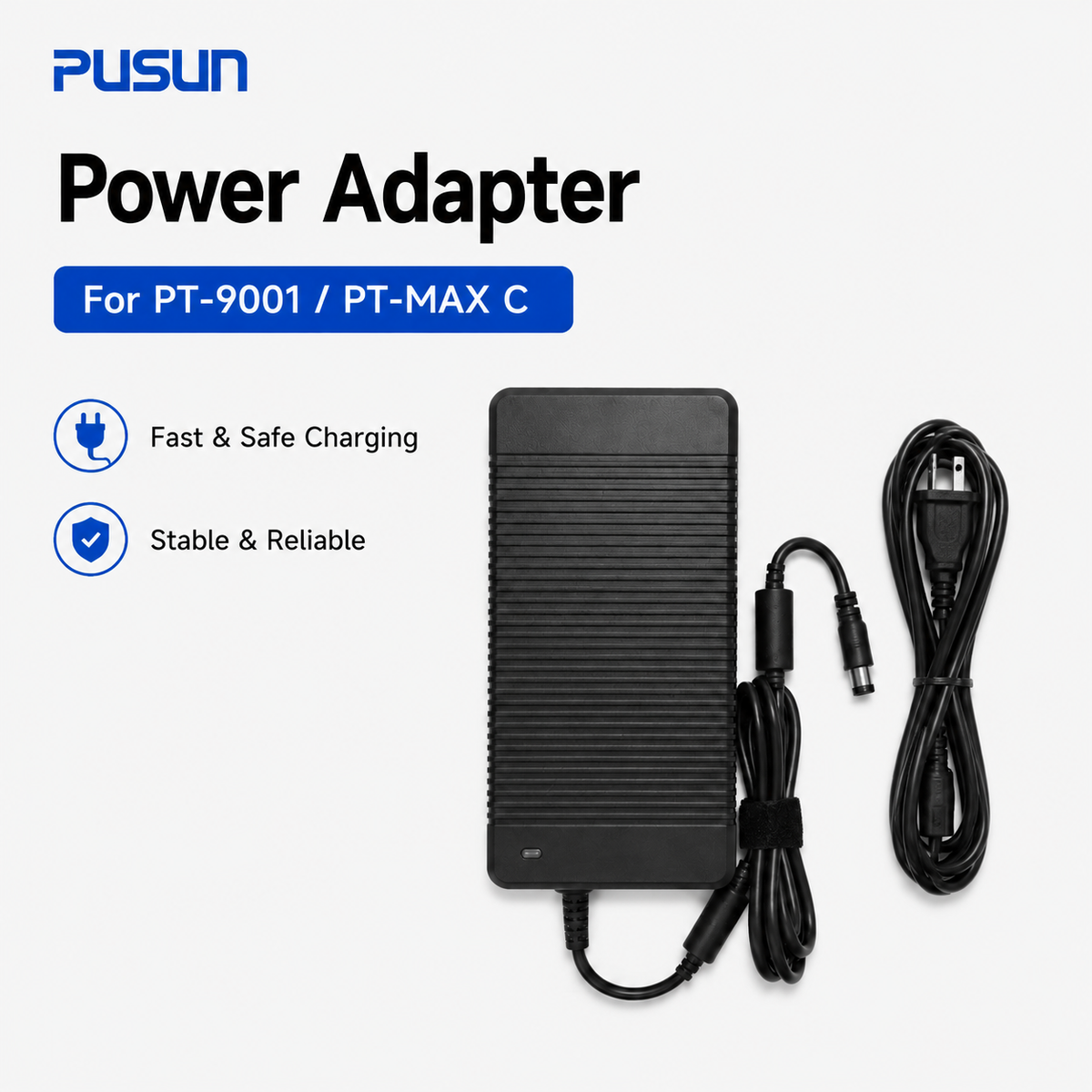 Tennis Racket Plug PUSUN AC Power Adapter for PUSUN Tennis Ball Machines – Direct Plug-In