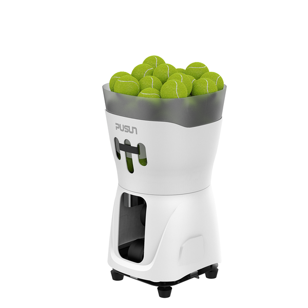 Portable tennis ball machine for beginners