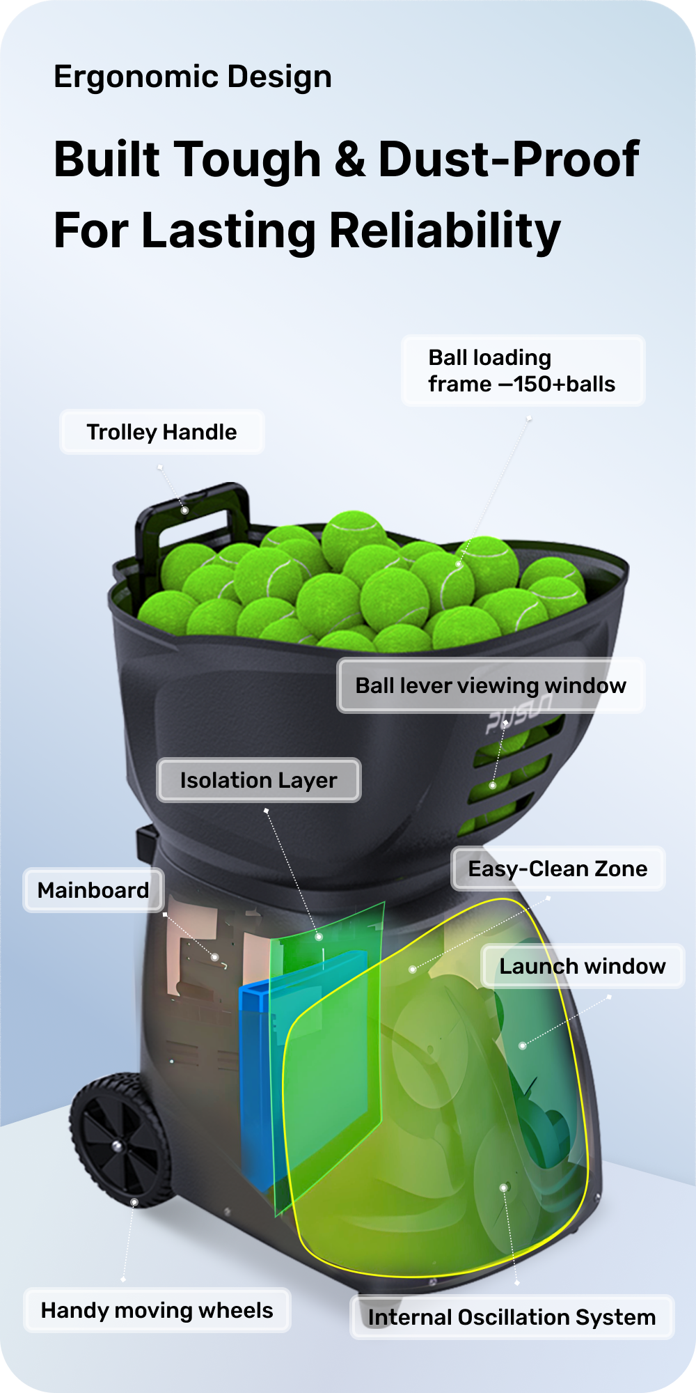 PT-MAX C Tennis ball machine
