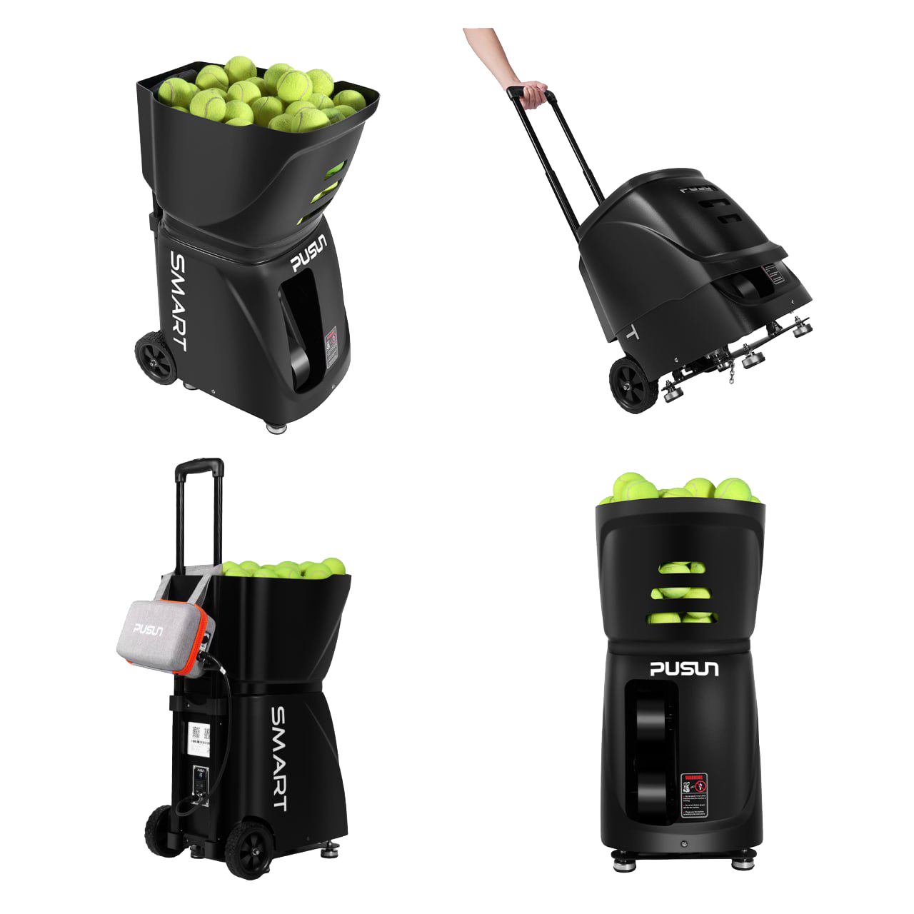 PUSUN Smart Pro Tennis Ball Machine With AI Smart Drills & Long Battery Life