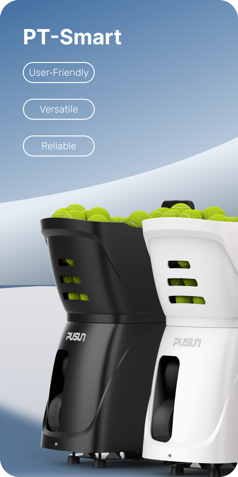 App-controlled tennis ball launcher